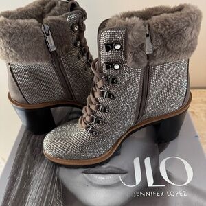 J Lo Charcoal Booties